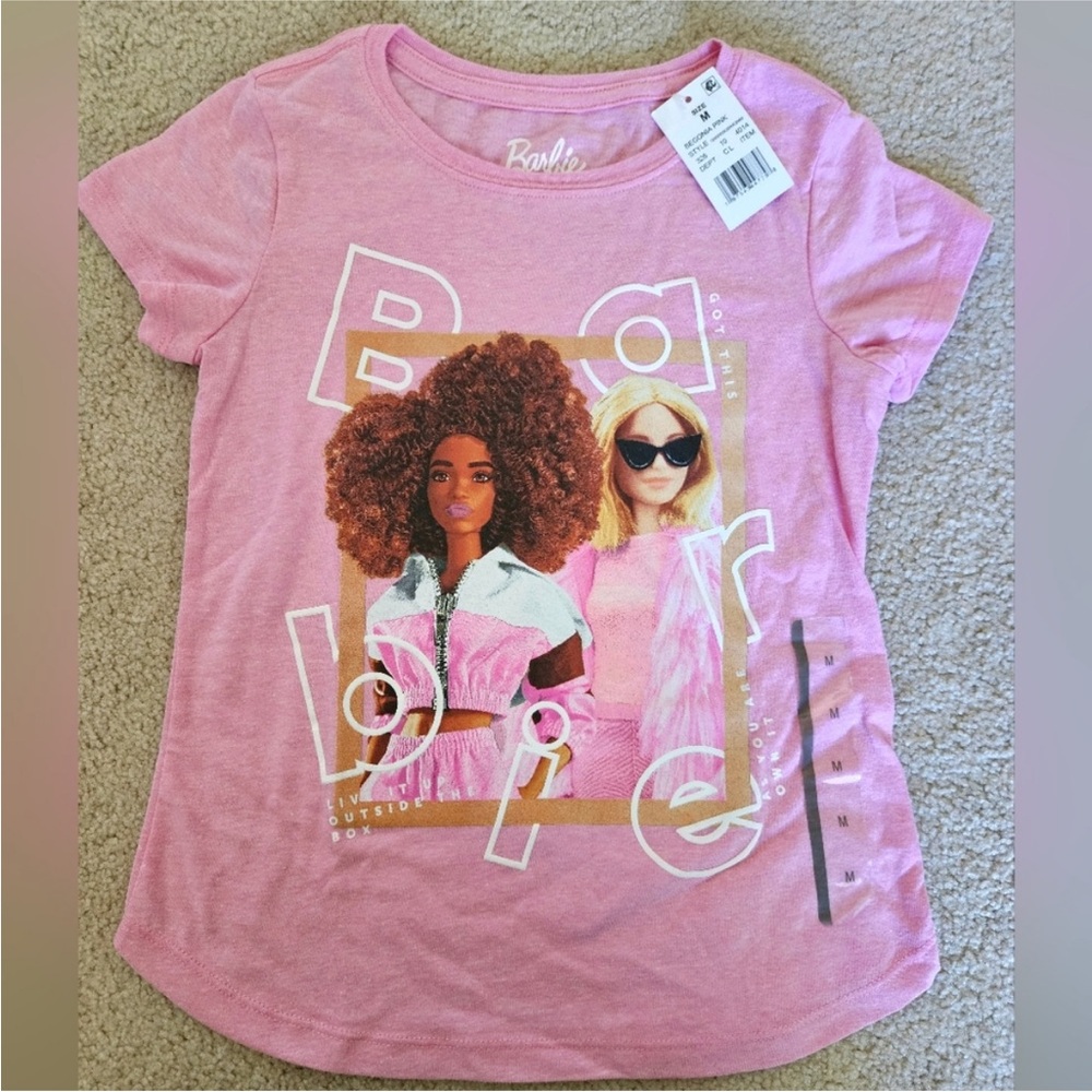 $$SALE$$ Mattel Pink Short Sleeve Tee with Barbie Graphic